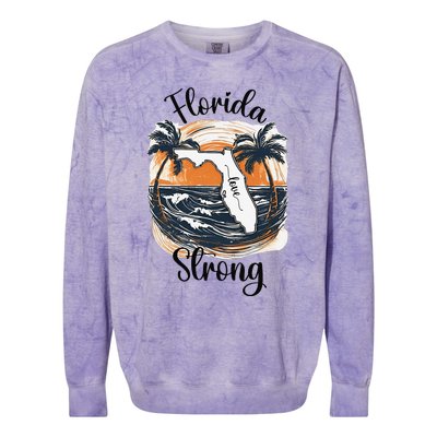 Florida Strong Florida Southeastern Gift Colorblast Crewneck Sweatshirt