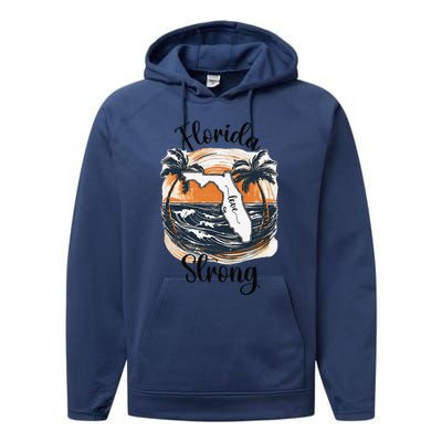 Florida Strong Florida Southeastern Gift Performance Fleece Hoodie