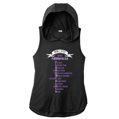 Fibromyalgia Spoonie & Fibro Awareness This Is My Flare Day Ladies PosiCharge Tri-Blend Wicking Draft Hoodie Tank