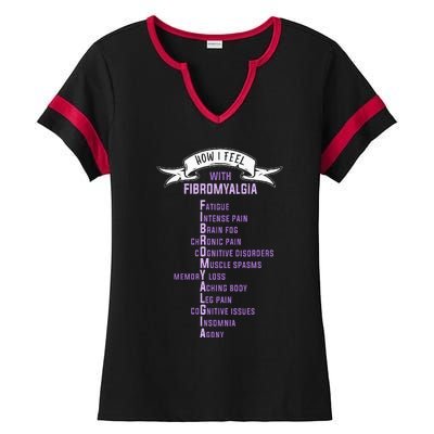 Fibromyalgia Spoonie & Fibro Awareness This Is My Flare Day Ladies Halftime Notch Neck Tee