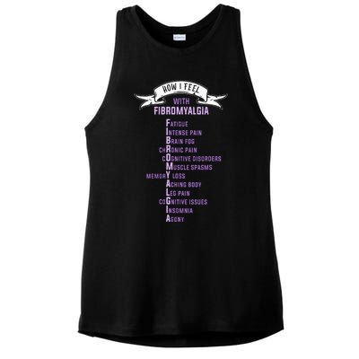 Fibromyalgia Spoonie & Fibro Awareness This Is My Flare Day Ladies PosiCharge Tri-Blend Wicking Tank