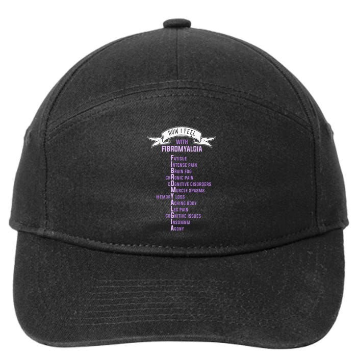 Fibromyalgia Spoonie & Fibro Awareness This Is My Flare Day 7-Panel Snapback Hat
