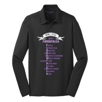 Fibromyalgia Spoonie & Fibro Awareness This Is My Flare Day Silk Touch Performance Long Sleeve Polo