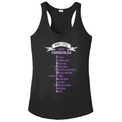 Fibromyalgia Spoonie & Fibro Awareness This Is My Flare Day Ladies PosiCharge Competitor Racerback Tank