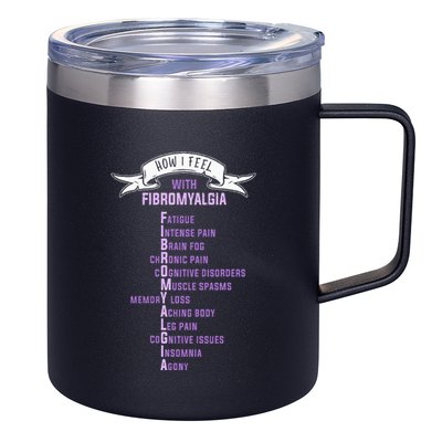 Fibromyalgia Spoonie & Fibro Awareness This Is My Flare Day 12oz Stainless Steel Coffee Mug