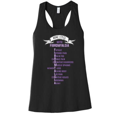 Fibromyalgia Spoonie & Fibro Awareness This Is My Flare Day Women's Racerback Tank