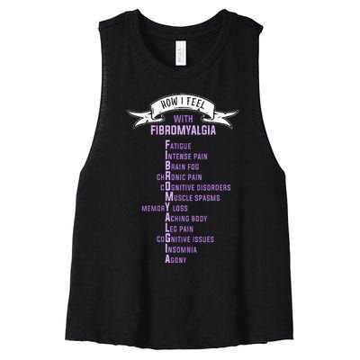 Fibromyalgia Spoonie & Fibro Awareness This Is My Flare Day Women's Racerback Cropped Tank