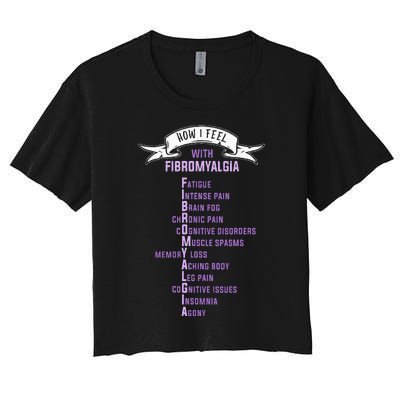 Fibromyalgia Spoonie & Fibro Awareness This Is My Flare Day Women's Crop Top Tee