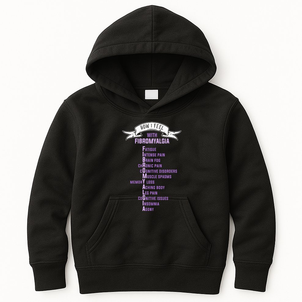 Fibromyalgia Spoonie & Fibro Awareness This Is My Flare Day Kids Hoodie