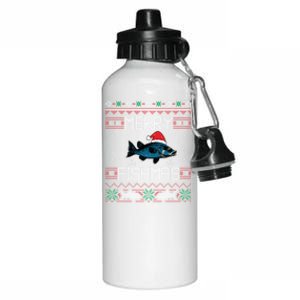 Funny Santa Fish Merry Fishmas Christmas For Fish Angler Gift Aluminum Water Bottle