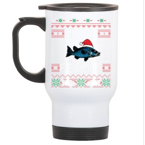 Funny Santa Fish Merry Fishmas Christmas For Fish Angler Gift Stainless Steel Travel Mug