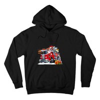 Firefighter Santa Fireman Driving Fire Truck Merry Christmas Hoodie