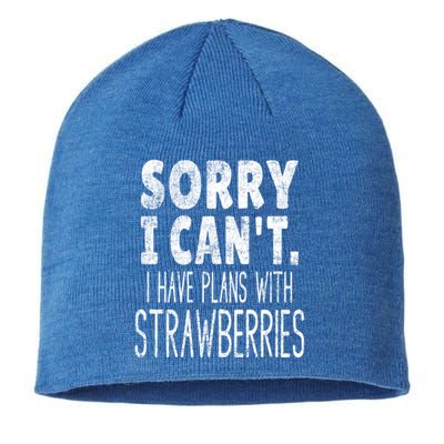 Funny Strawberry Farm Joke Gift Picking Eating Strawberries Gift Sustainable Beanie