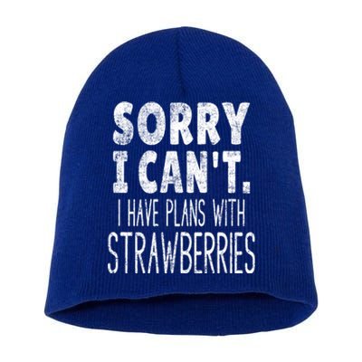 Funny Strawberry Farm Joke Gift Picking Eating Strawberries Gift Short Acrylic Beanie