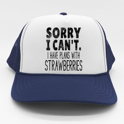 Funny Strawberry Farm Joke Gift Picking Eating Strawberries Gift Trucker Hat