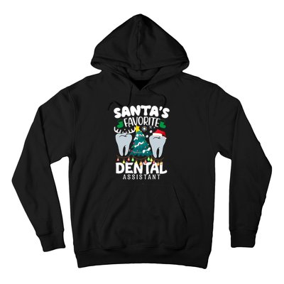 Funny SantaS Favorite Dental Assistant Christmas Santa Hat Hoodie