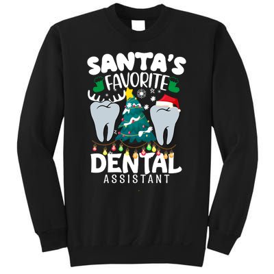 Funny SantaS Favorite Dental Assistant Christmas Santa Hat Sweatshirt