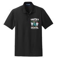 Funny SantaS Favorite Dental Assistant Christmas Santa Hat Dry Zone Grid Polo