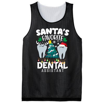 Funny SantaS Favorite Dental Assistant Christmas Santa Hat Mesh Reversible Basketball Jersey Tank