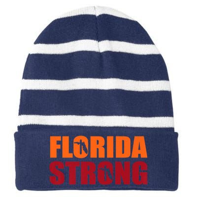 Florida Strong Striped Beanie with Solid Band