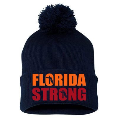 Florida Strong Pom Pom 12in Knit Beanie