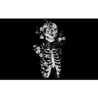 Floral Skeleton Flowers Goth Occult Death Dark Alt Aesthetic Bumper Sticker