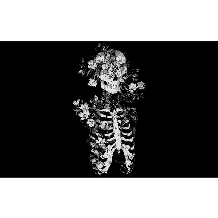 Floral Skeleton Flowers Goth Occult Death Dark Alt Aesthetic Bumper Sticker