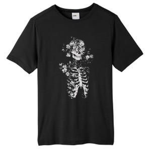 Floral Skeleton Flowers Goth Occult Death Dark Alt Aesthetic Tall Fusion ChromaSoft Performance T-Shirt