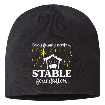 Family Stable Foundation Christian Jesus Christmas Xmas Sustainable Beanie