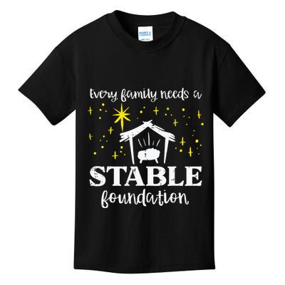 Family Stable Foundation Christian Jesus Christmas Xmas Kids T-Shirt