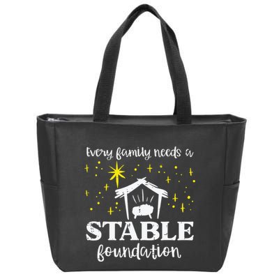 Family Stable Foundation Christian Jesus Christmas Xmas Zip Tote Bag