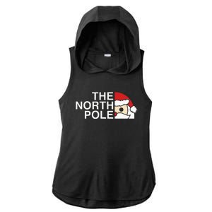 Funny Santa Face Christmas Parody The North Pole Ladies PosiCharge Tri-Blend Wicking Draft Hoodie Tank