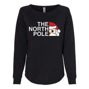 Funny Santa Face Christmas Parody The North Pole Womens California Wash Sweatshirt