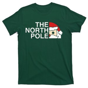 Funny Santa Face Christmas Parody The North Pole T-Shirt