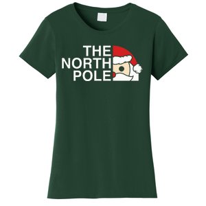 Funny Santa Face Christmas Parody The North Pole Women's T-Shirt