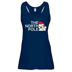 Funny Santa Face Christmas Parody The North Pole Ladies Essential Flowy Tank