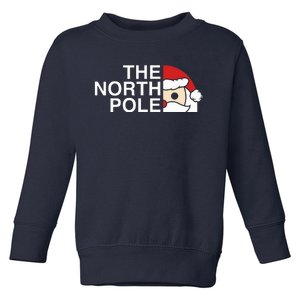 Funny Santa Face Christmas Parody The North Pole Toddler Sweatshirt