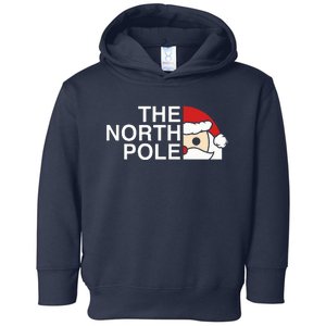 Funny Santa Face Christmas Parody The North Pole Toddler Hoodie