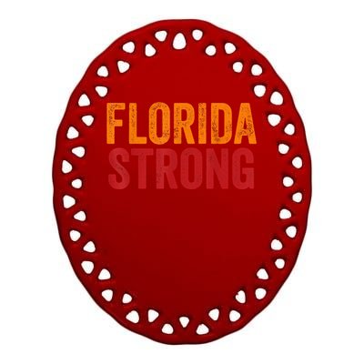 Florida Strong Ceramic Oval Ornament