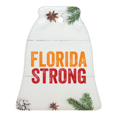 Florida Strong Ceramic Bell Ornament