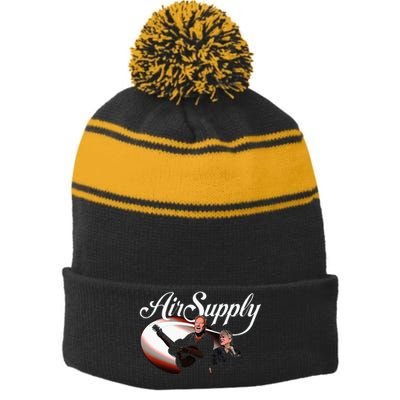 Funny Supply Stripe Pom Pom Beanie