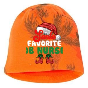 Funny Santas Favorite Ob Nurse Christmas Gift Kati - Camo Knit Beanie