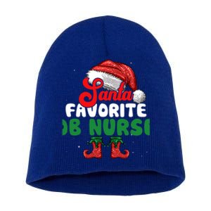 Funny Santas Favorite Ob Nurse Christmas Gift Short Acrylic Beanie