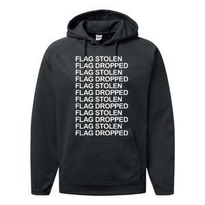 Flag Stolen Flag Dropped Funny Saying Quote Performance Fleece Hoodie