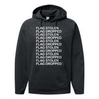 Flag Stolen Flag Dropped Funny Saying Quote Performance Fleece Hoodie