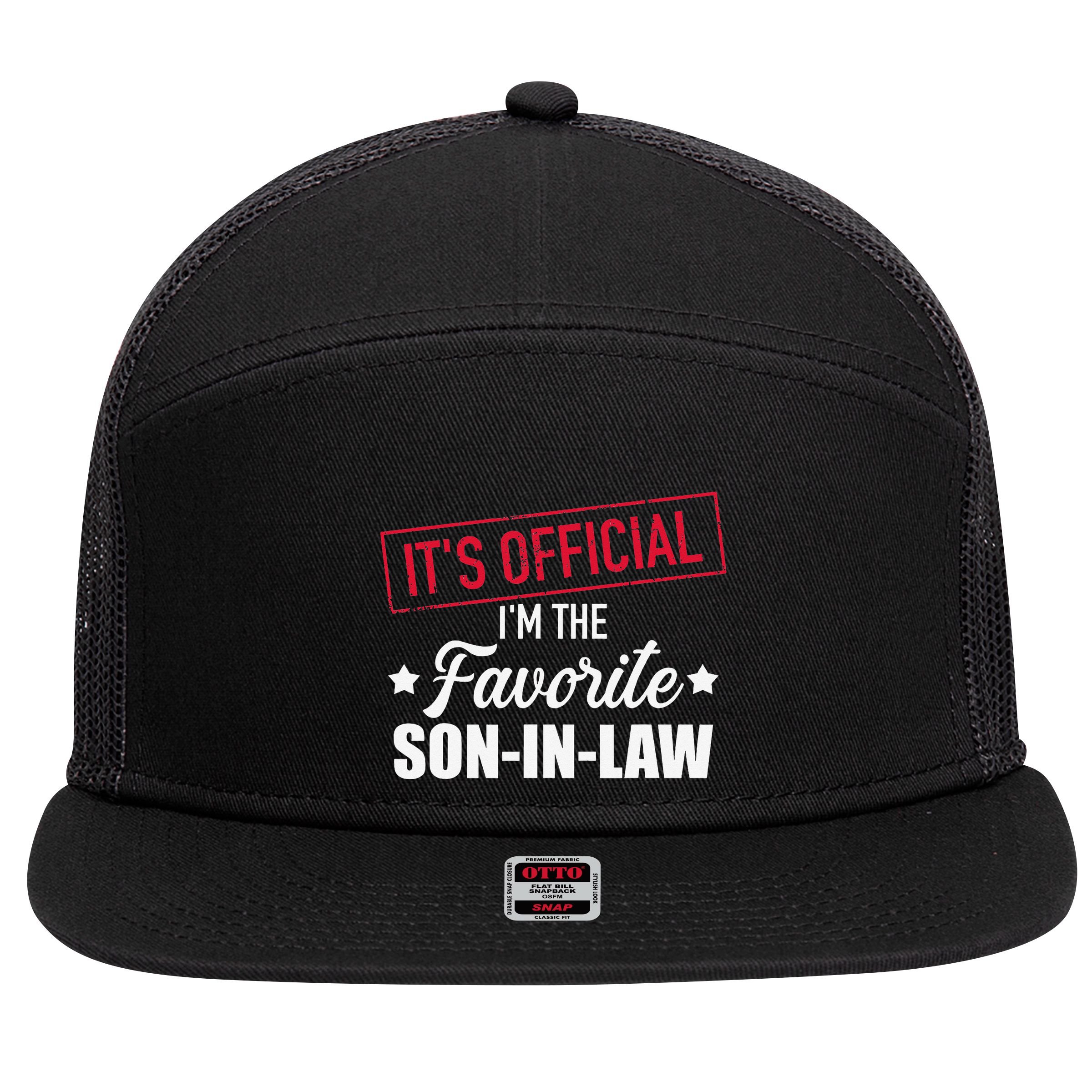 Favorite soninlaw from motherinlaw or fatherinlaw 7 Panel Mesh Trucker Snapback Hat