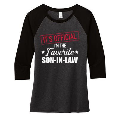 Favorite soninlaw from motherinlaw or fatherinlaw Women's Tri-Blend 3/4-Sleeve Raglan Shirt