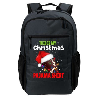 Funny Santa Football Team This Is My Christmas Pajama Cute Gift Daily Commute Backpack