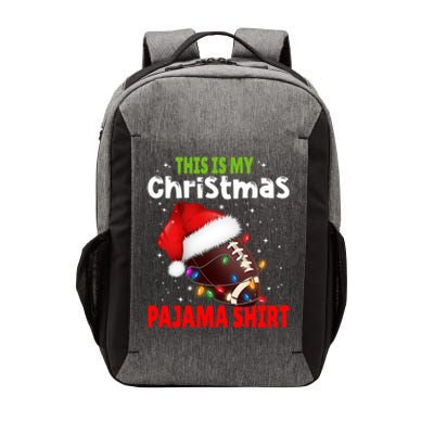 Funny Santa Football Team This Is My Christmas Pajama Cute Gift Vector Backpack