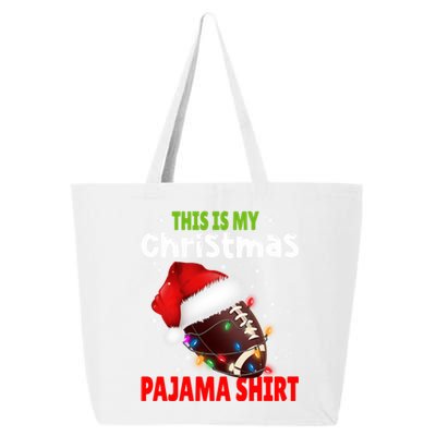 Funny Santa Football Team This Is My Christmas Pajama Cute Gift 25L Jumbo Tote